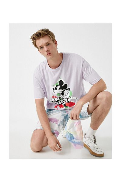 Koton Tricou liliac pentru bărbați 1YAM11134CK