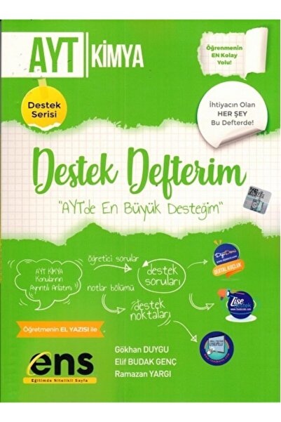 Ens Yayınları AYT Kimya Destek Defterim / Gökhan Duygu / ENS Yayınları / 9786...