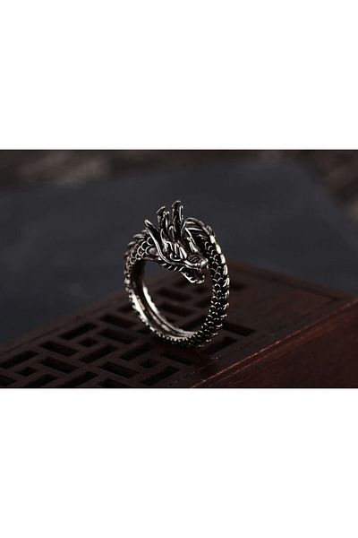 northstarshop القوطية خمر التنين الأسود قابل للتعديل الصلب الدائري