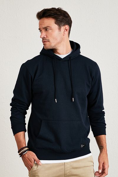 Buratti Ανδρικό χειμερινό φούτερ - Kangaroo Pocket, Hooded, Slim Fit 5975002