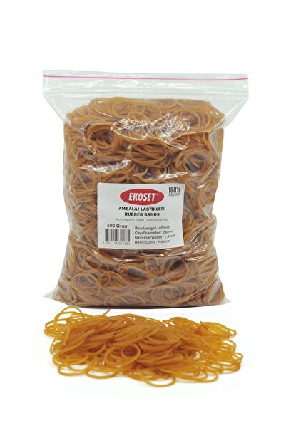 ekoset Rubber Package Packaging Money Rubber 40 Pieces 500 Gram 40mm