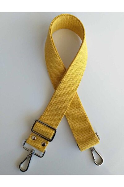 angel çanta aksesuar عمود قطني 120x4 سم فضي معدني أصفر خردل