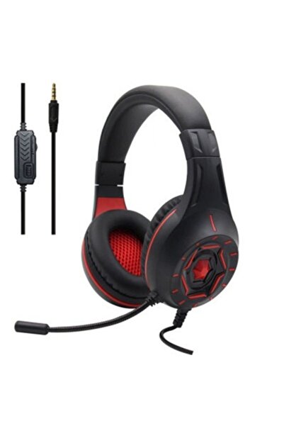 Komc Z90 Kırmızı 3,5mm Telefon Uyumlu Oyuncu Mikrofonlu Kulaklık