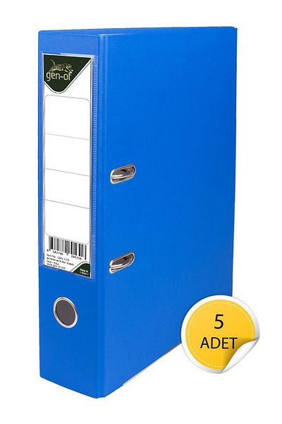 Gen-Of Plastic Folder Wide Blue 5 Pieces