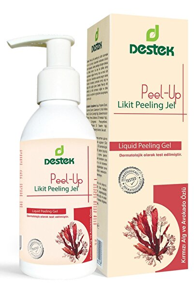 Destek Peel-up Likit Peeling Jel 150ml Ve Kırmızı Yosun Sabunu 150gr (2'li Set)