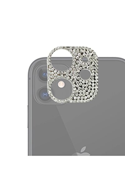 Ally Mobile Ally Iphone 11 Uyumlu Kamera Korucucu Lens Diamond Taş Işlemeli Gümüş
