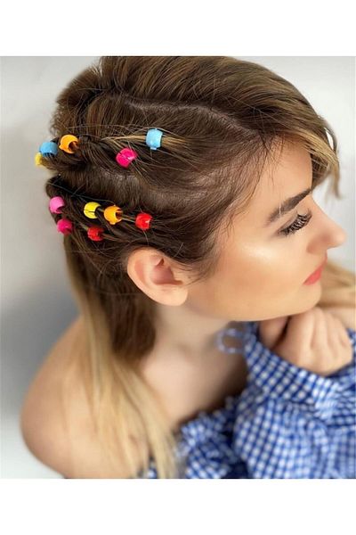 Yeşim Aksesuar Colored Hair Braiding Beads 20 Pieces