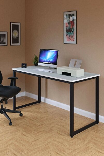 İlgi Trafik Ofis Masası Çalışma Masası Bilgisayar Masası Beyaz Renk 60x140 Cm