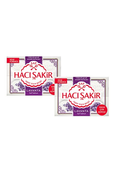 Hacı Şakir Solid Soap Lavender 4*150 gr 2 Pieces
