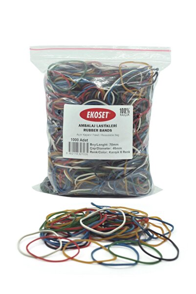 ekoset 6 Renk Paket Para Lastiği 70mm 1000 Adet