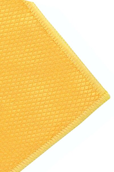 SİLVER HOME Mikrofiber 40x40cm Baklava Desen Cam Temizlik Bezi - Turuncu
