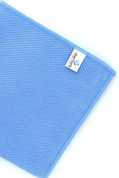SİLVER HOME Mikrofiber 40x40cm Baklava Desen Cam Temizlik Bezi - Mavi