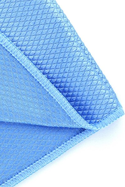 SİLVER HOME Mikrofiber 40x40cm Baklava Desen Cam Temizlik Bezi - Mavi