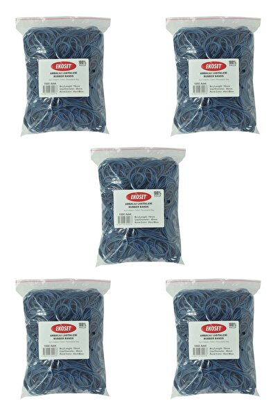 ekoset عبوة زرقاء تعبئة عملات معدنية مطاطية 70 مم 5000 قطعة