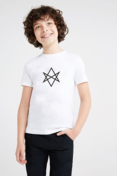 QIVI Unisex dečja bela majica Bring Me The Horizon logo 3 Štampano