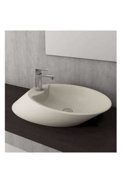 Bocchi Vessel Batarya Banklı Çanak Lavabo 72 Cm Mat Yasemin 1021-007-0126