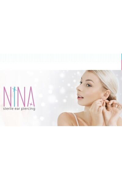 nina Mia Medikal steril Kulak Delme Küpesi Günlük Kullanıma Uygundur kalp yıldız Ve Top model