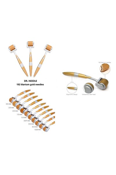 nuravm Zgts Dermaroller 192 Iğneli Titanyum Gold Derma Roller-dr.needle- 2,00 Mm