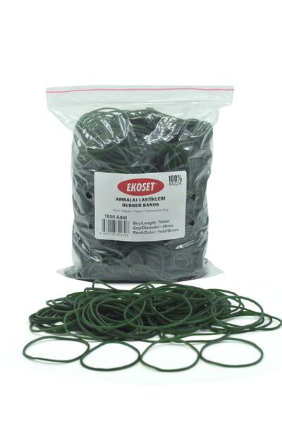 ekoset حزمة خضراء التعبئة مشبك عملة مطاطية 1000 قطعة 70 مللي متر