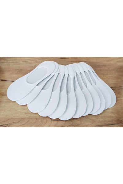 erceys Men's 12-pack Bamboo Silicone Ballerina Invisible Socks