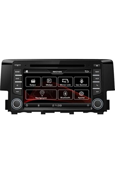 Necvox Honda Civic Fc5 2016- Gps Dvd Digital Tv Usb Bt Hd Kamera