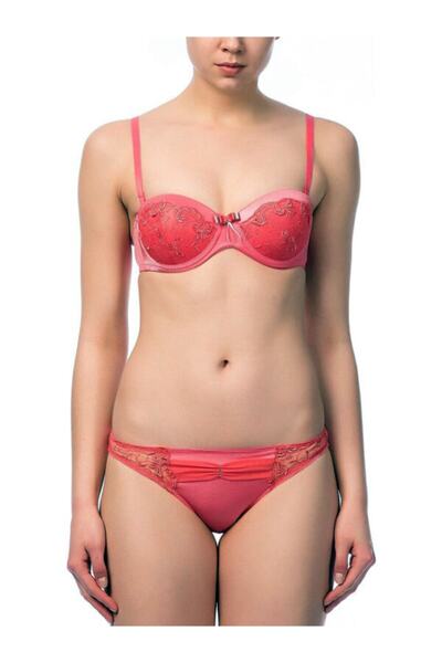 NBB Жіночий гранатовий комплект бюстгальтерів на кісточках без бретелей NBB 4178