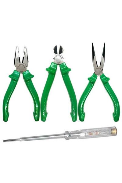 İzeltaş Elta Pense Kargaburun Yan Keski Seti + Kontrol Kalemi Set