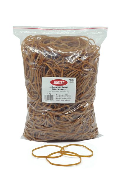 ekoset Wide Rubber Pack Package Packing Case Rubber 120x3mm 1kg
