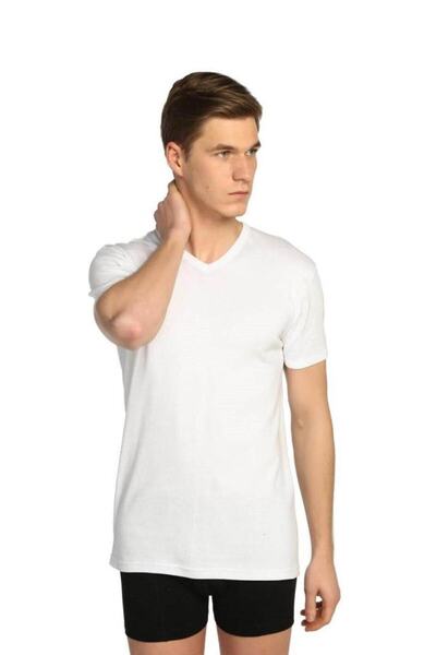 Çamaşır Depom قميص داخلي رجالي من Tutku برقبة على شكل حرف V ونصف كم مكون من 3...