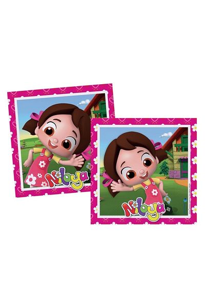 Huzur Party Store Niloya Character Napkin Figured Birthday Themed Birthday Party Concept 16 Pieces 16x16 cm