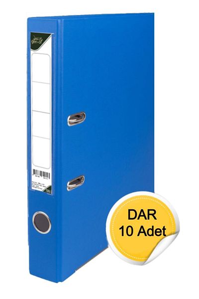 Gen-Of Plastic Folder Narrow Blue 10 Pieces