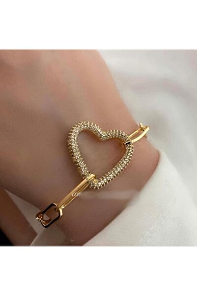 bymissnora Kalp Zirkon Taşlı Bileklik
