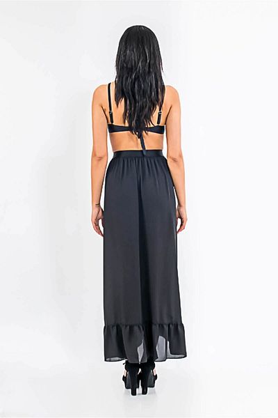 MED Lorin Maxi Beach Skirt Pareo Black