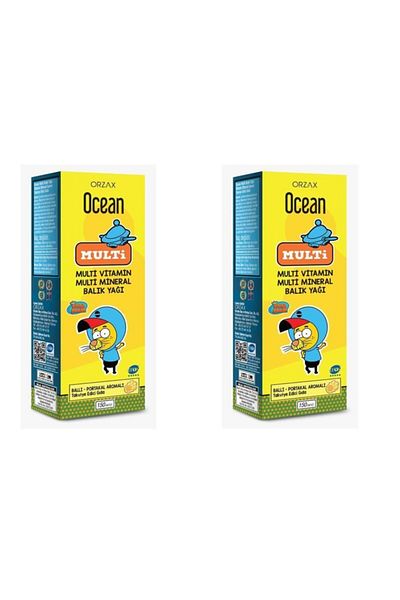Ocean Multi Fish Oil Syrup Honey Orange 150ml Pack of 2
