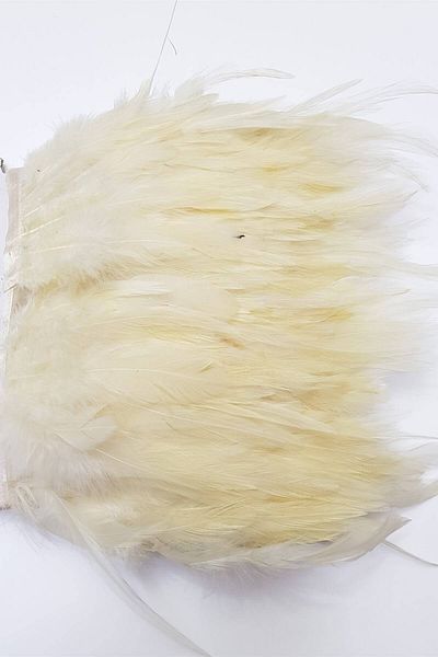 Hobigram Pene de cocoș cremă – Design special, Accesoriu, Producție de calitate, Stil atrăgător – Bandă decorativă
