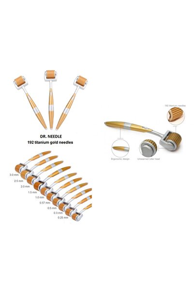 Dermaroller 192 Iğneli Titanyum Gold Derma Roller-dr.needle- 3,00 Mm