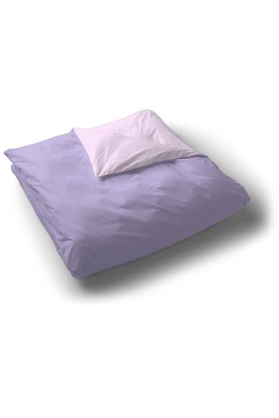 FAAL Single, Reversible Duvet Cover Set, 100% Cotton, Pink-lilac