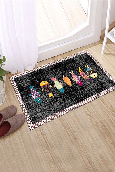 Thalia Home Non-Slip Base Washable Decorative Indoor Mat 45x70