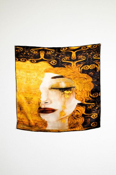 Lila Rosa Eșarfă Bandana din Mătase Gustav Klimt