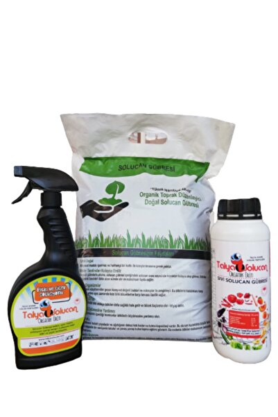 TALYA SOLUCAN Hazır Set Sebze Meyve Çiçekler Için 1 Kg Toz + 750 Ml Çiçek Coş...