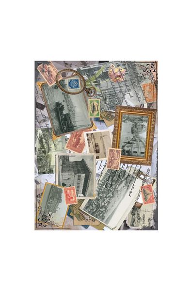 Cadence Brass Paper Decopage 2 Pieces Model 362