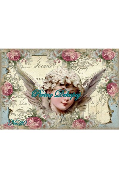 LİNEART Brass Decopage Paper No:20