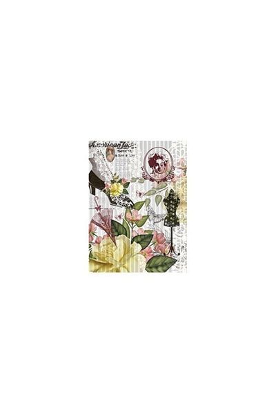 Cadence 2 Pieces, Model 128 - Brass Paper Decopage