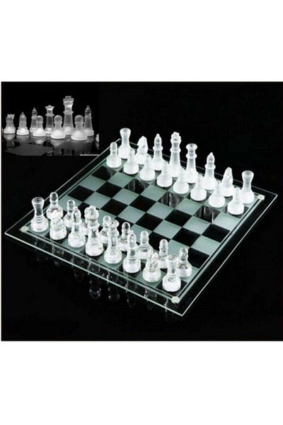 Revello Glass Chess Set Full Glass Chess Glass Chess 20*20