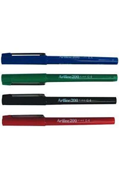 artline 200 Fineliner 0.4 Mm Ince Uçlu Yazı Ve Çizim Kalemi 4lü