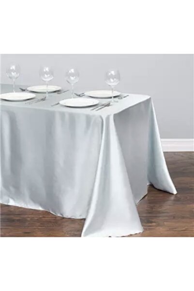 MER HOME Ασημί σατέν τραπεζομάντιλο