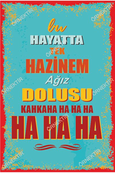 My Only Treasure In This Life Is A Mouthful Of Laughter Graffiti Retro Wooden Poster