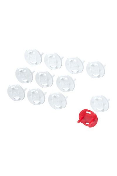 IKEA 12 Ikea Kids Plastic Sockets - 2.8 cm White Lock Base