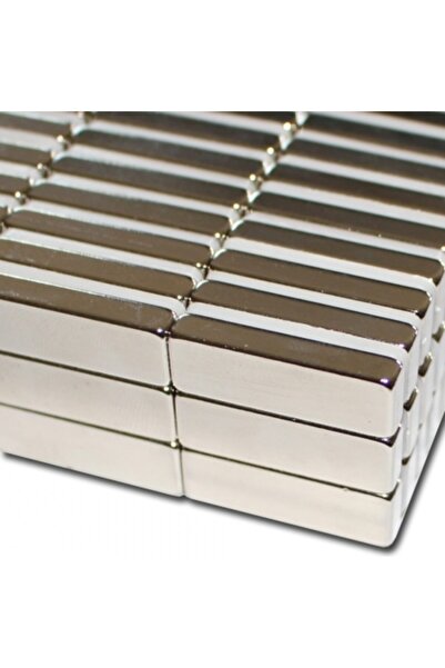 Dünya Magnet 3 Adet 30mm X 10mm X 5mm Köşeli Süper Güçlü Neodyum Mıknatıs
