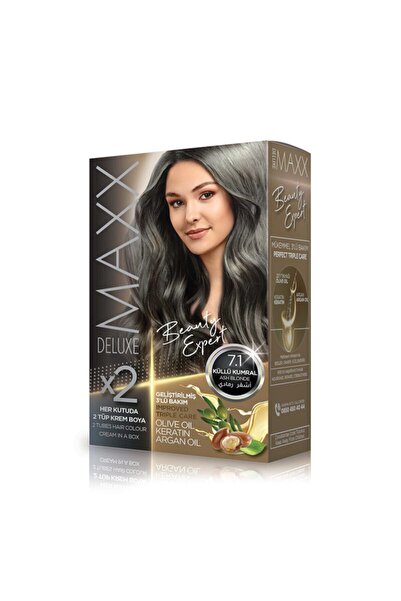 Maxx Deluxe Krem Saç Boyası 7.1 Küllü Kumral